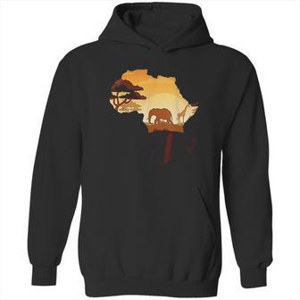 Wildlife Safari Animals Ivory Elephant Hoodie | Favorety