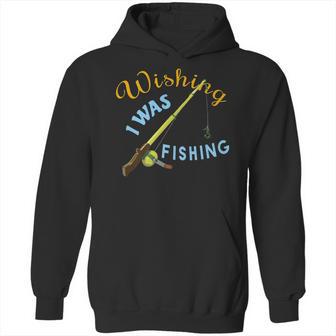 Wishing I Was Fishing Graphic Hoodie | Favorety DE