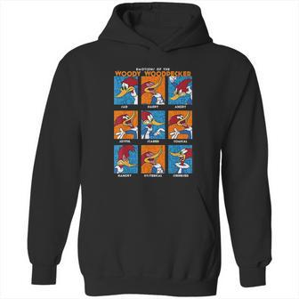 Woody Woodpecker Emotions Vintage Panel Poster Hoodie | Favorety