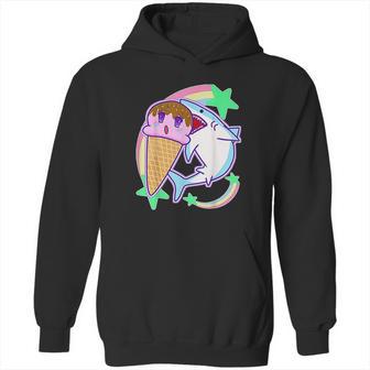 Yume Kawaii Pastel Goth Ice Cream And Shark Fairy Kei Hoodie | Favorety