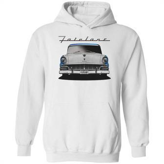 1956 Ford Fairlane Front Blue White Hoodie | Favorety DE