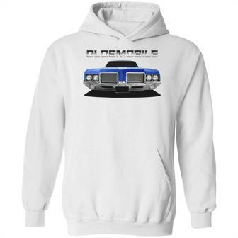 1972 Oldsmobile 442 Front Blue Ii Hoodie | Favorety