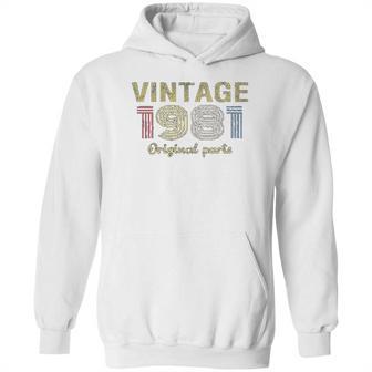 40Th Birthday Gift Vintage 1981 Original Parts Hoodie | Favorety UK