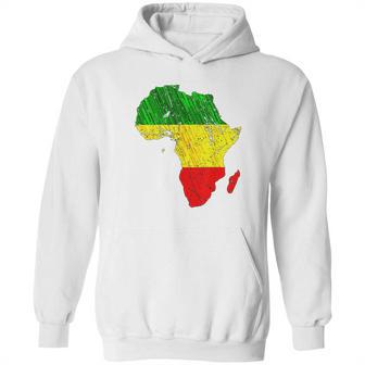 Africa Map Reggae Rasta Green Yellow Red Africa Pride Hoodie | Favorety CA