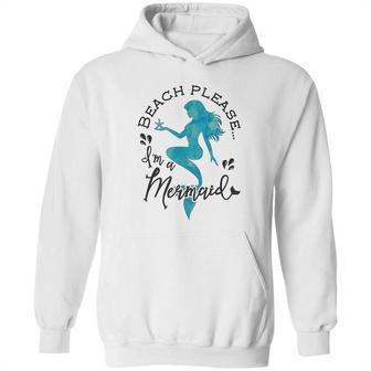 Aqua Blue Watercolor Beach Please Im A Mermaid Hoodie | Favorety