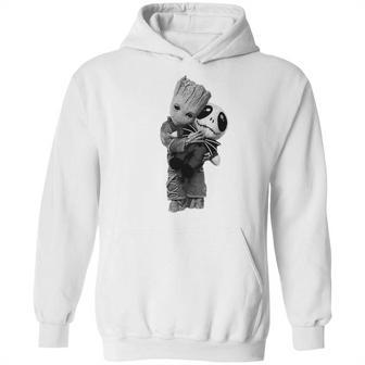 Baby Groot Hug Hugging Jack Skellington Shirt Hoodie | Favorety AU