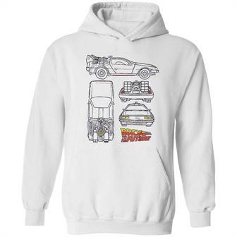 Back To The Future Delorean Blueprint Hoodie | Favorety