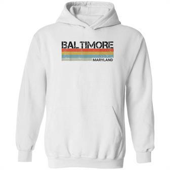 Baltimore Maryland Retro Vintage 80 Stripes Hoodie | Favorety CA