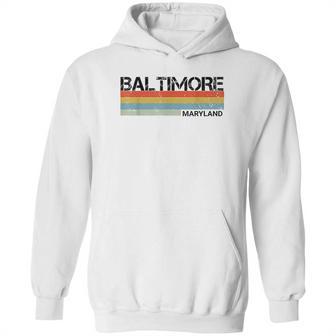 Baltimore Maryland Retro Vintage 80S Stripes Hoodie | Favorety AU