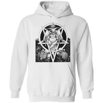 Baphomet Satanist Goat Satanic Dark Art Evil 666 Pentagram Hoodie | Favorety