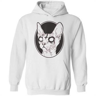 Black Metal Sphynx Cat I Pastel Goth And Death Metal Hoodie | Favorety DE