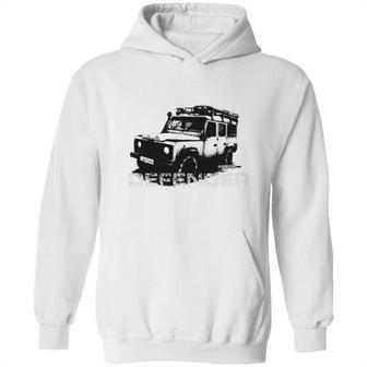 Brown Land Rover Defender Illustation - Autonaut Hoodie | Favorety DE