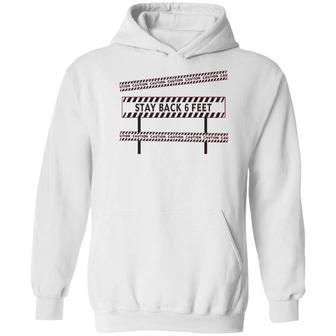 Caution Stay Back 6 Feet Social Distancing Hoodie | Favorety UK