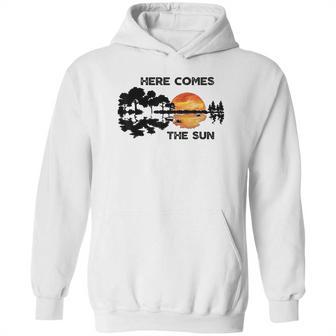 Here Comes The Sun Guitar Silhouette Music Lover Graphic Hoodie | Favorety AU