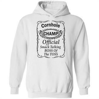 Cornhole Champ Boss Of The Toss Funny Pr Hoodie | Favorety DE