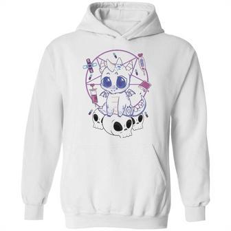 Cute Japanese Yami Kawaii Pastel Goth Aesthetic Anime Dragon Hoodie | Favorety UK