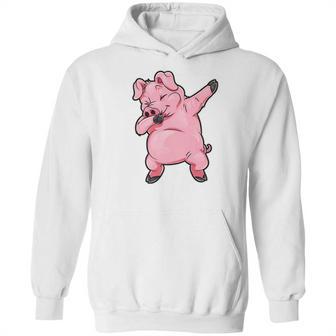 Dabbing Pig Funny Piggy Farm Farmer Pig Dab Dance Hoodie | Favorety