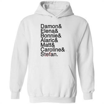 Damon Elena Bonnie Alaric Matt Caroline Stefan Hoodie | Favorety CA