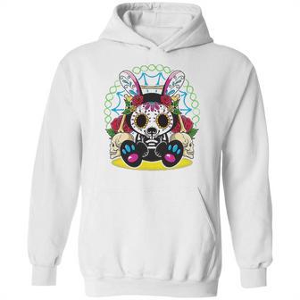 Day Of The Dead Dia De Los Muertos Bunny Sugar Skull Hoodie | Favorety CA