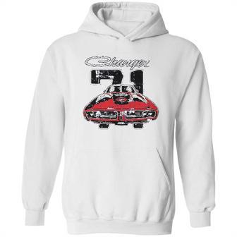 Dodge Charger 71 Distressed American Classic Muscle Car Hoodie | Favorety