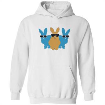 Easter Bunny Hip Trio Bunnies Funny Gift For Easter Kids Hoodie | Favorety AU