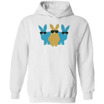 Easter Bunny Hip Trio Bunnies Funny Hoodie | Favorety UK