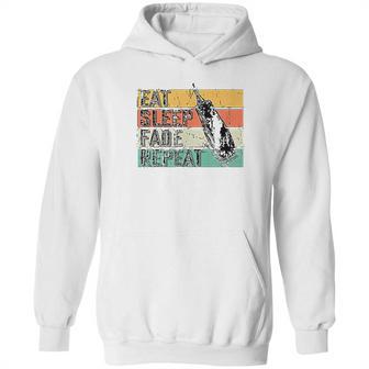 Eat Sleep Fade Repeat Barber Gift Hairstylist Barber Hoodie | Favorety UK