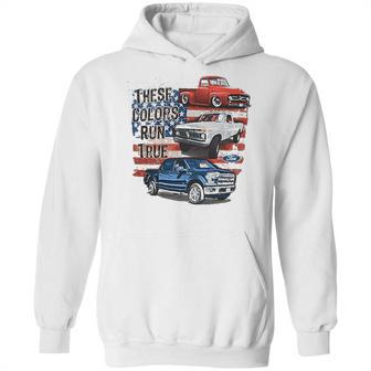 Ford 100Th Anniversary Red White Blue Trucks Hoodie | Favorety DE