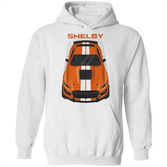 Ford Mustang Shelby Gt500 2020 2021 Twister Orange White Stripes Hoodie | Favorety CA