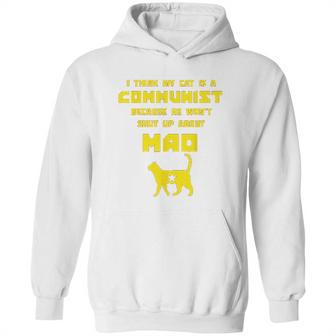 Funny Cat Joke Communist Meow Hoodie | Favorety