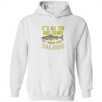 Funny Salmon Fishing Freshwater Saltwater Fish Gift Hoodie | Favorety UK