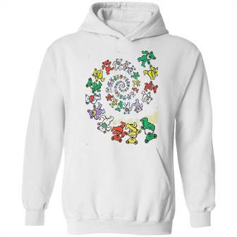 Grateful Dead Spiral Bears Tie Dye Hoodie | Favorety