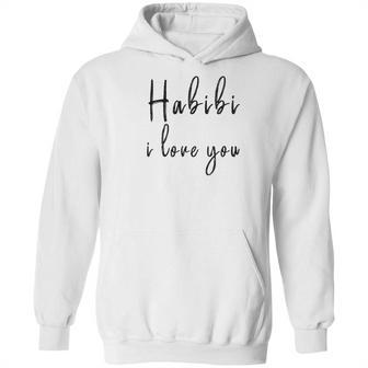 Habibi I Love You Honeymoon Calligraphy Hoodie | Favorety CA