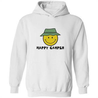 Happy Camper Camping Smiley Face Hoodie | Favorety UK