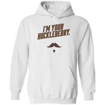 Im Your Huckleberry Western Quote Funny Vintage Gray Hoodie | Favorety