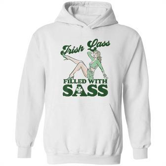 Irish Lass Full Of Sass Funny St Patricks Day Pinup Girl Hoodie | Favorety