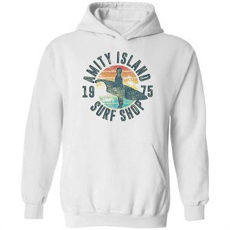 Jaws Amity Island Surf 1975 Yellow Heather Hoodie | Favorety UK