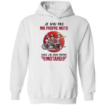 Je Nai Pas Ma Propre Moto Mais Jai Mon Propre Motard Moon Hoodie | Favorety AU