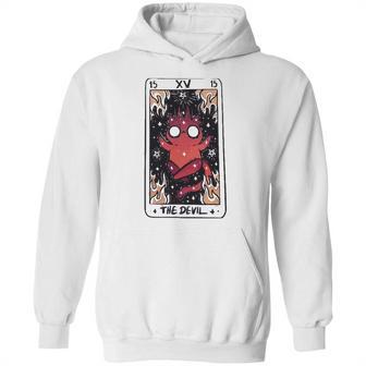 Kawaii Pastel Goth Art The Devil Tarot Cute Demon Cat Creepy Hoodie | Favorety CA