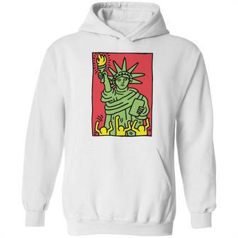 Keith Haring Funny Lady Liberty Hoodie | Favorety AU