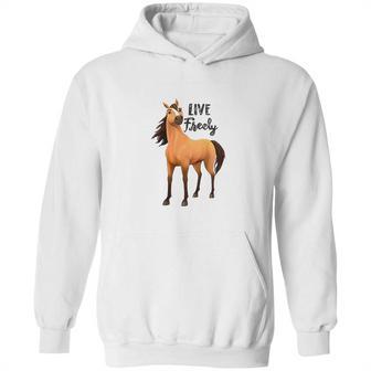 Kids Dreamworks Spirit Riding Free Live Freely Hoodie | Favorety