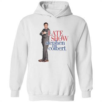 The Late Show With Stephen Colbert Portrait Graphic Hoodie | Favorety