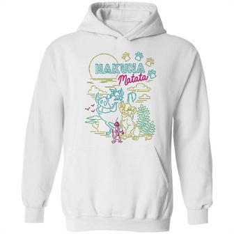 Lion King Neon Outline Group Shot Sketch Hoodie | Favorety