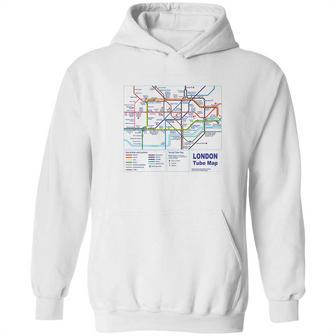 London Tourist Metro Underground Tube Map T Shirt British Hoodie | Favorety