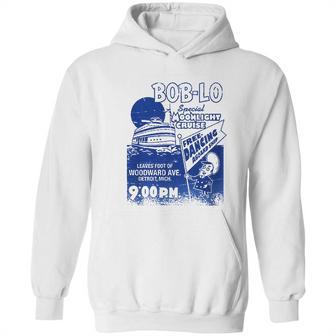 Made In Detroit Boblo Poster Heather Blue Navy Hoodie | Favorety AU