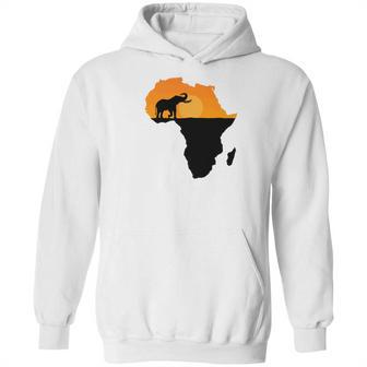 Majestic Elephant Strolling Into The Sun Africa Hoodie | Favorety