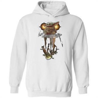 The Mandalorian Water Reflection Old Joda Hoodie | Favorety AU