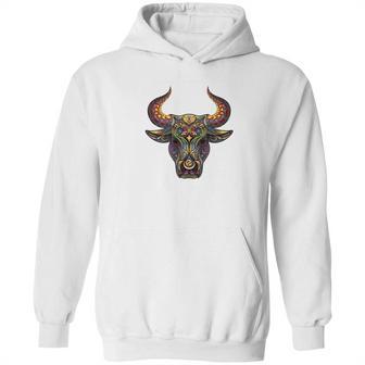 Mosaic Bull Artistic Cow Artist Painting Tee Hoodie | Favorety