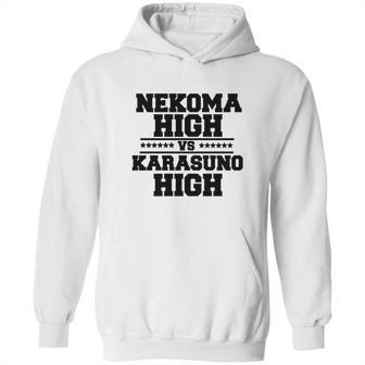 Nekoma High Vs Karasuno High Black Hoodie | Favorety CA