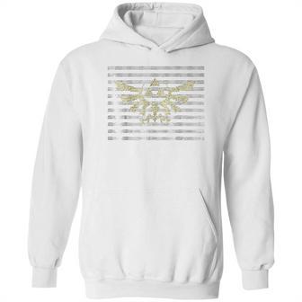 Nintendo Zelda Hylian Triforce Dot Pattern Graphic Hoodie | Favorety AU